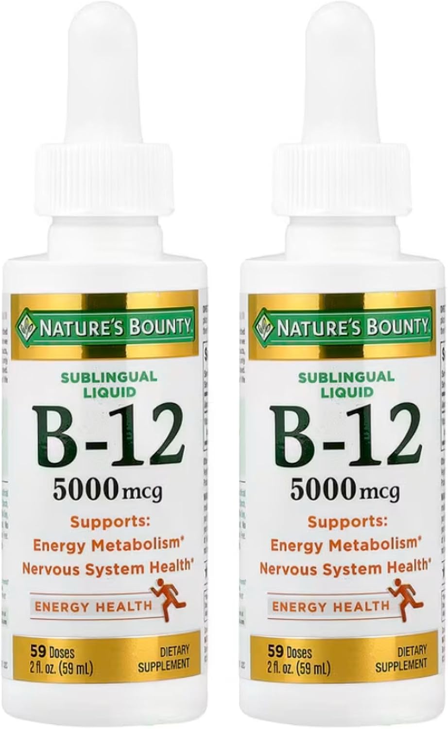Nature's Bounty Vitamin B12 5000 mcg Sublingual Liquid, 59 ml (Pack of 3) - görsel 3