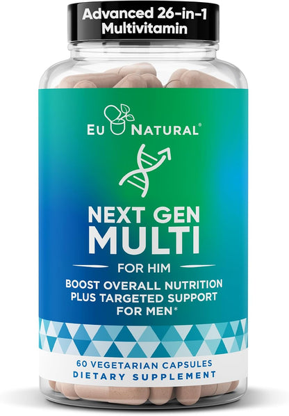 Next Gen Multi for Him Advanced Men’s Multivitamin – 26-in-1 Multiblend – 60 Vegetarian Capsules