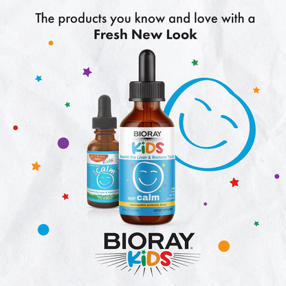 BIORAY Kids NDF Calm, Vanilla – 118 ml – Nourishes the Liver & Removes Toxins – Non-GMO, Vegan, Gluten-free – 2–4 Month Supply