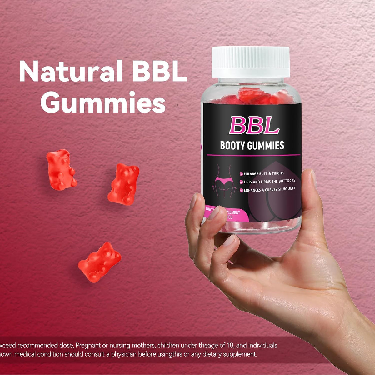 Aromlife BBL Gummies for Women – Booty Gummies with Fenugreek, Ginseng & Vitamin C (60 Count) - görsel 5