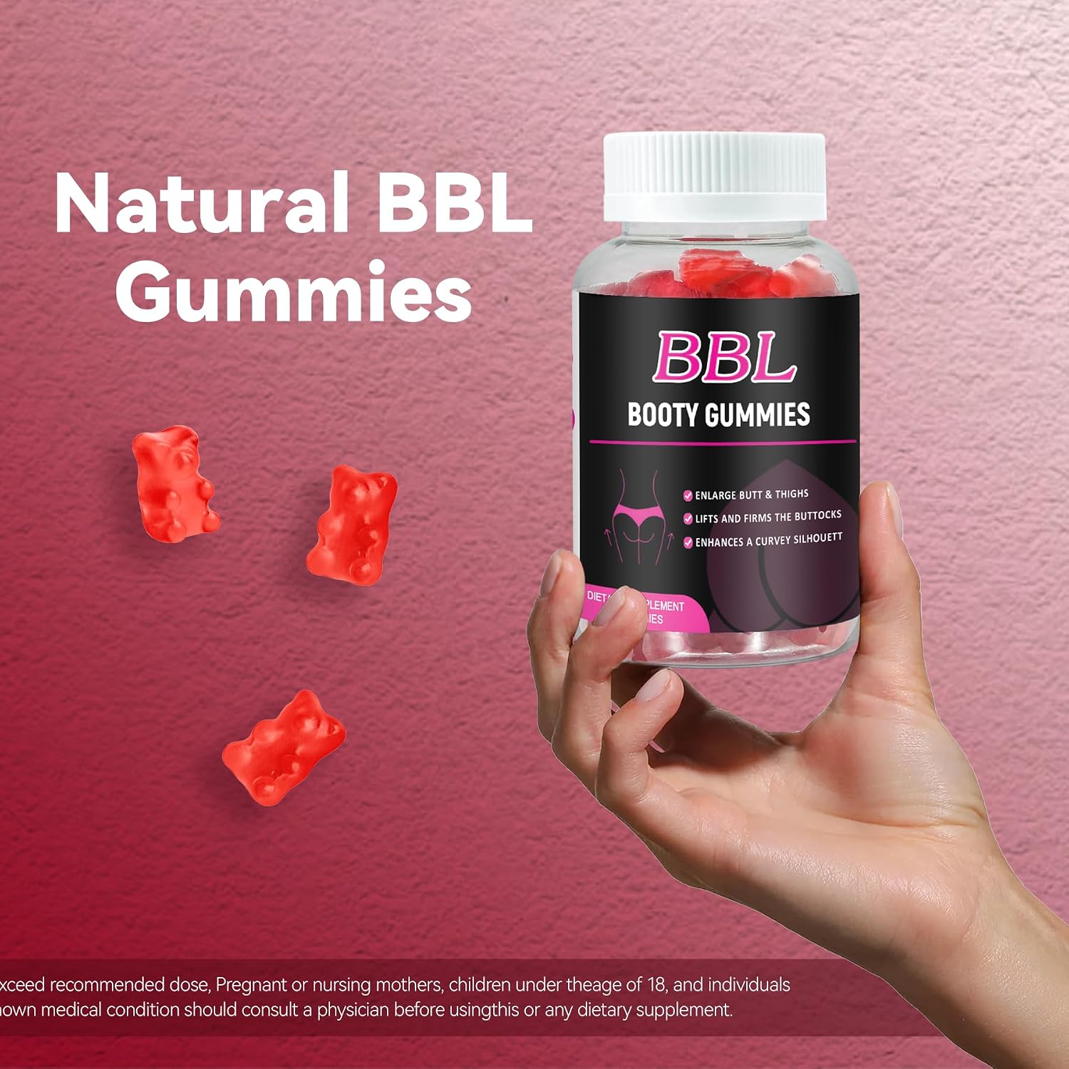 Aromlife BBL Gummies for Women – Booty Gummies with Fenugreek, Ginseng & Vitamin C (60 Count) - görsel 5