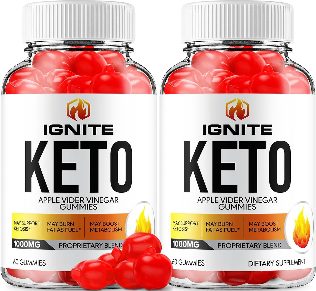 Ignite Keto ACV Gummies – Apple Cider Vinegar Supplement with B12, Beetroot Juice & Pomegranate (120 Gummies) - görsel 1