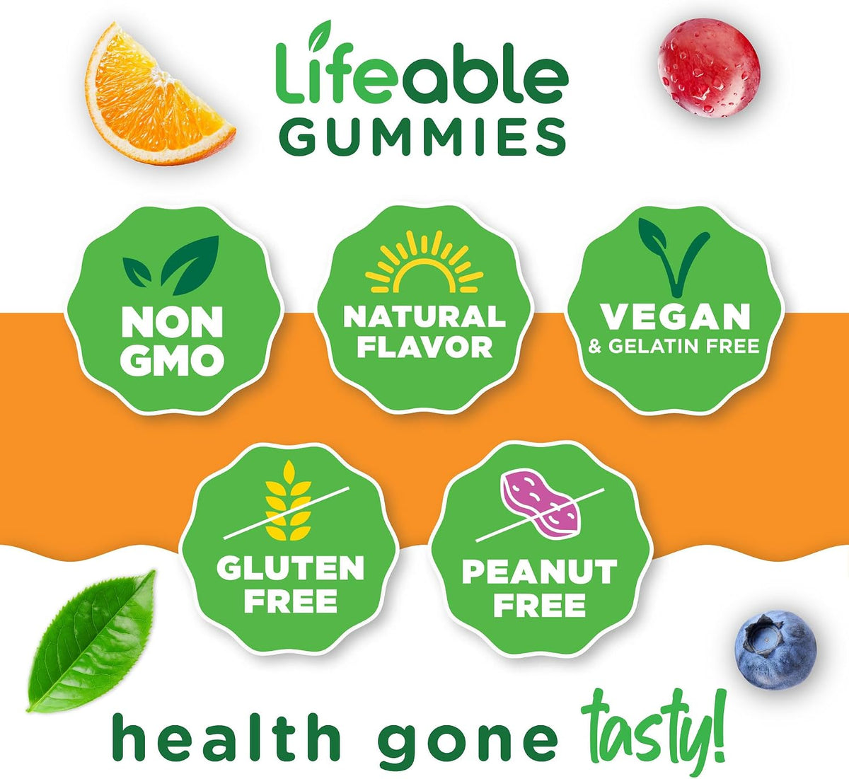 Lifeable Vitamin B Complex Gummies with Vitamin C for Adults – Vegan, 90 Gummies - görsel 4
