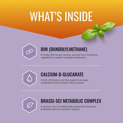 Approved Science DIM - Oestrogen Metabolism Support - DIM, Broccoli Sprout, Mustard Seed, Calcium, BioPerine - Vegan - 360 Capsules