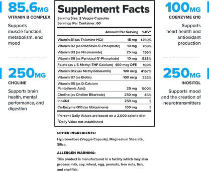 LEGION Vitamin B-Complex - 120 Capsules