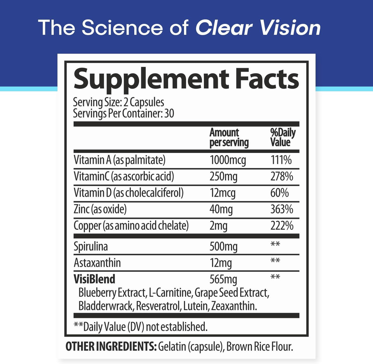 VisiUltra Eye Health Supplement – 14 Essential Nutrients for Vision Support & Blue Light Protection (60 Capsules) - görsel 2