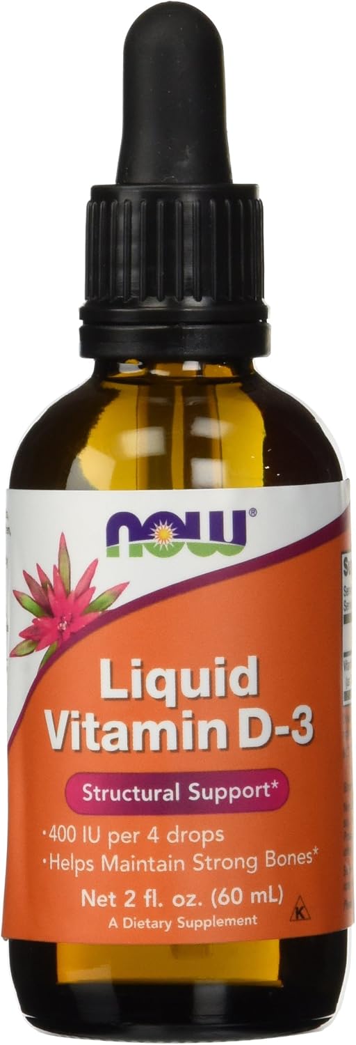 NOW Foods Vitamin D3 Liquid, 2 x 118 ml (4 fl oz each) - görsel 1