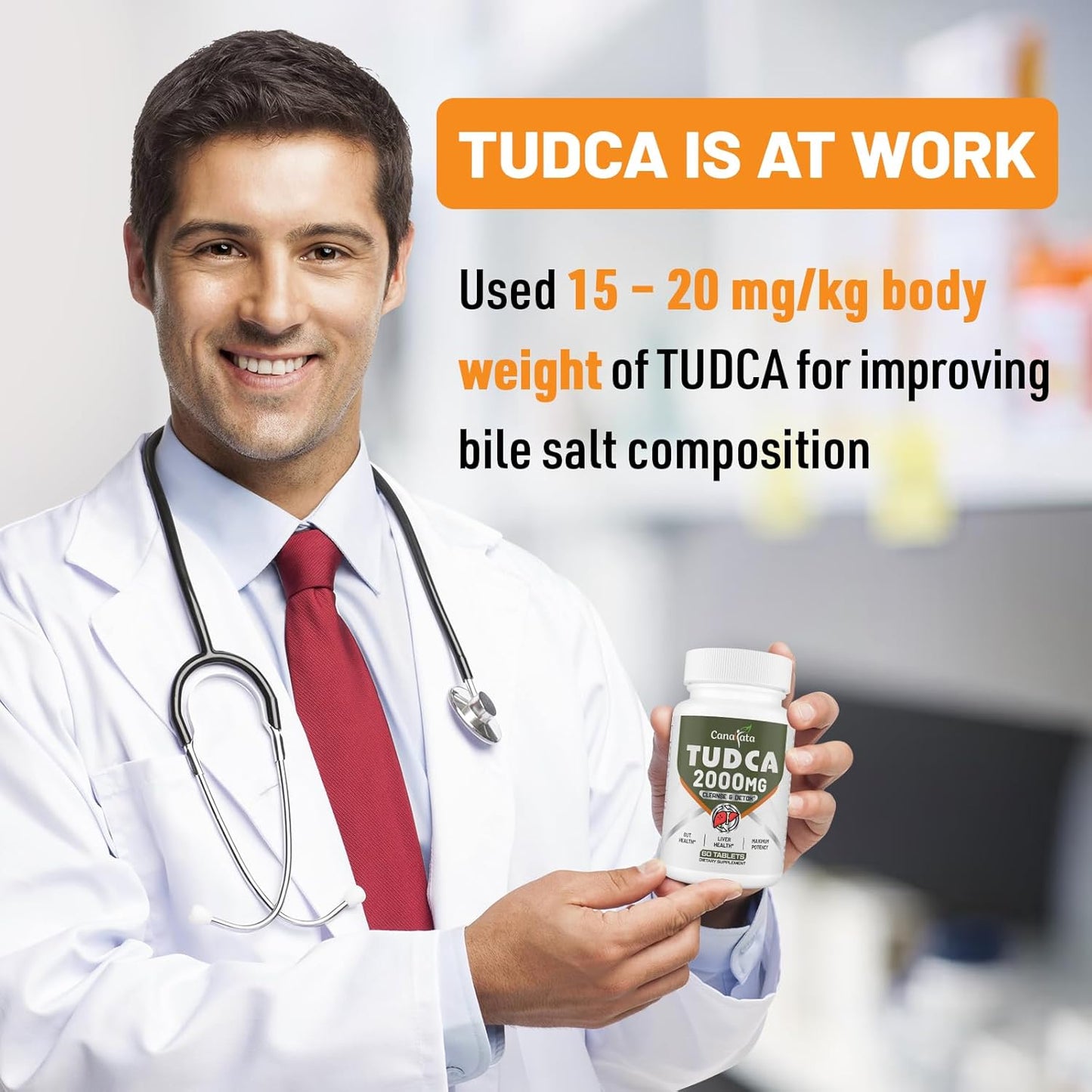 Canarata TUDCA 2000mg - Liver Support Bile Salts Supplement, 30 Tablets - görsel 2