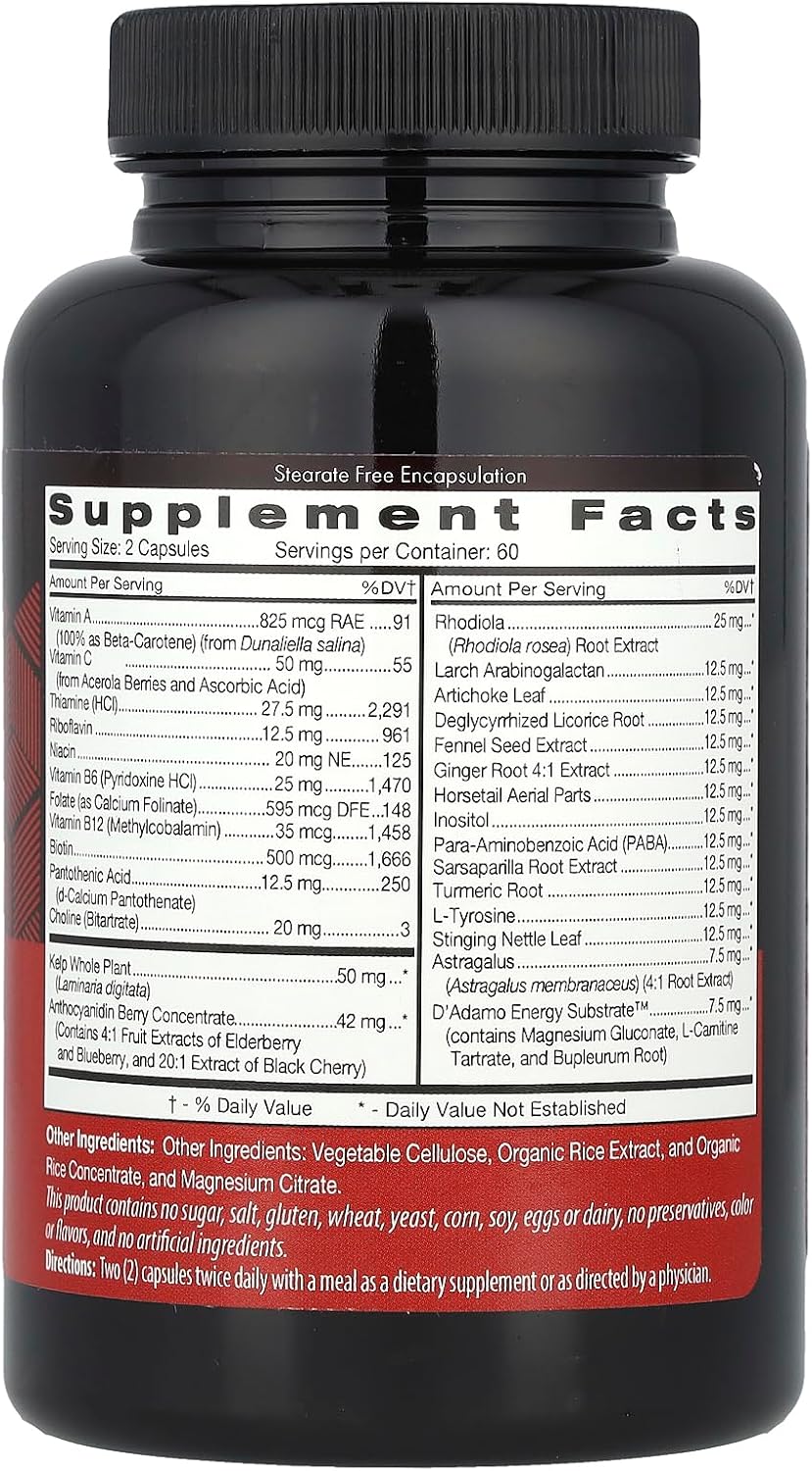 D'Adamo Polyvite O – 120 Capsules - görsel 2