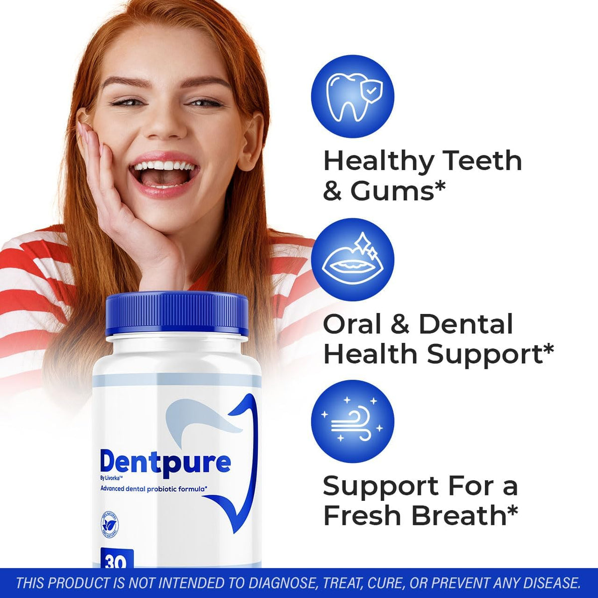 Dentpure Probiotics - Oral Probiotic Capsules for Healthy Teeth and Gums, 30 Capsules - görsel 2