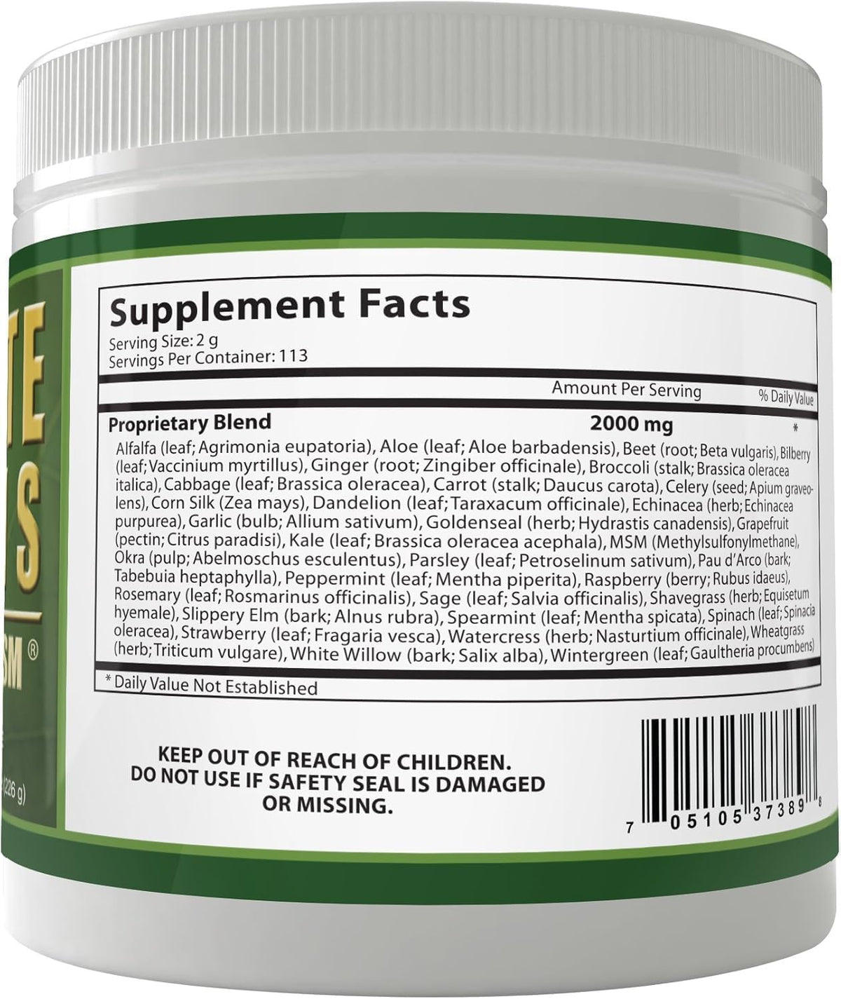 Ultimate Greens with MSM Powder – Vegan Superfood Vegetable Drink (6 Month Supply) - görsel 8