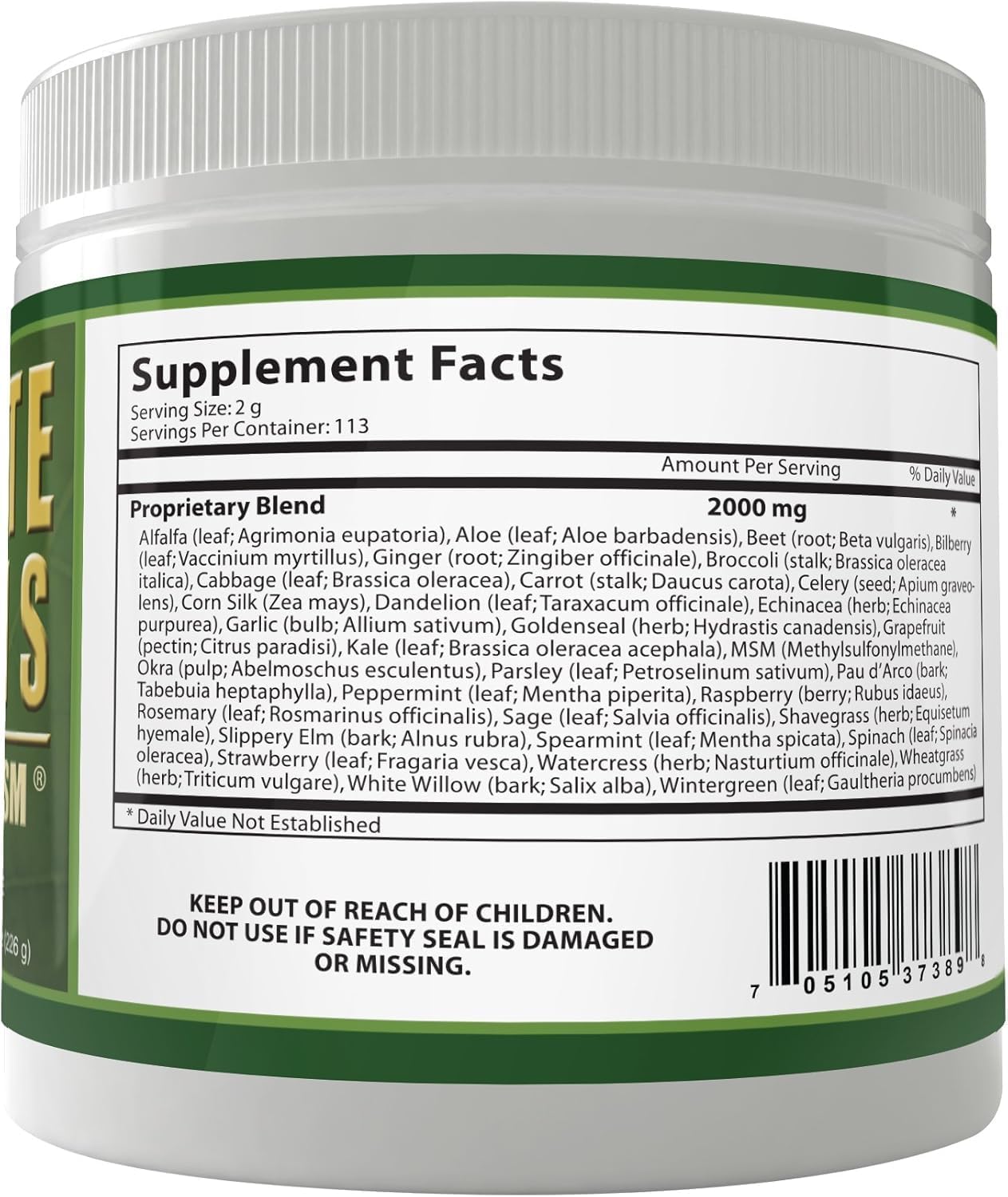 Ultimate Greens with MSM Powder – Vegan Superfood Vegetable Drink (6 Month Supply) - görsel 8