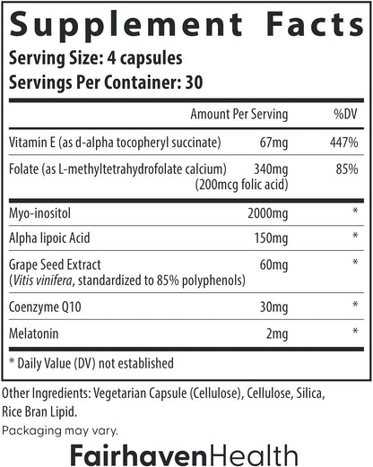 Fairhaven Health OvaBoost Fertility Supplement for Women - 120 Capsules