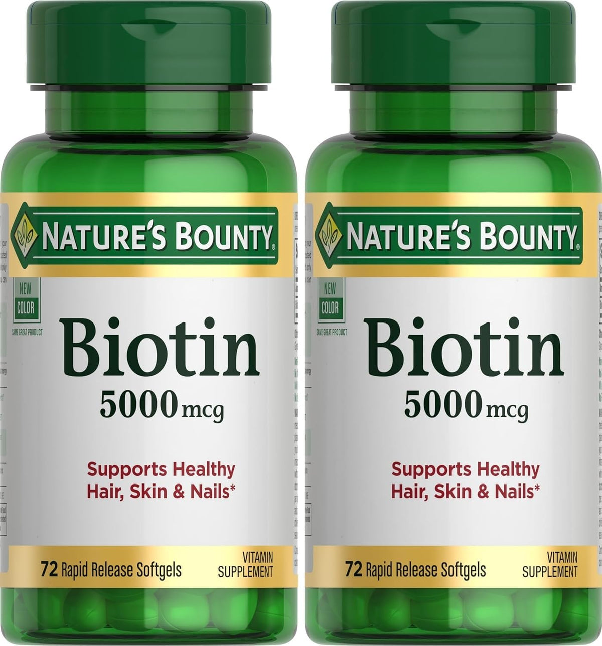 Nature's Bounty Biotin 5000 mcg, 60 Quick Dissolve Tablets (Pack of 2) - görsel 6