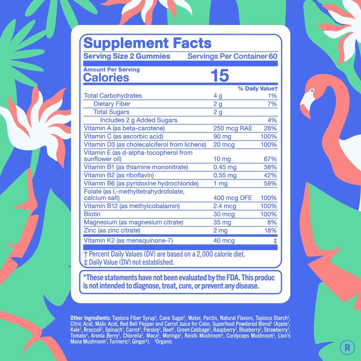 First Day Women's Multivitamin Gummies for Energy, Hair & Overall Health – Daily Multivitamin with Organic Superfood Blend, Methylated Folate, Zinc & Biotin – Vegan, No Junk, 120 Gummies - görsel 3