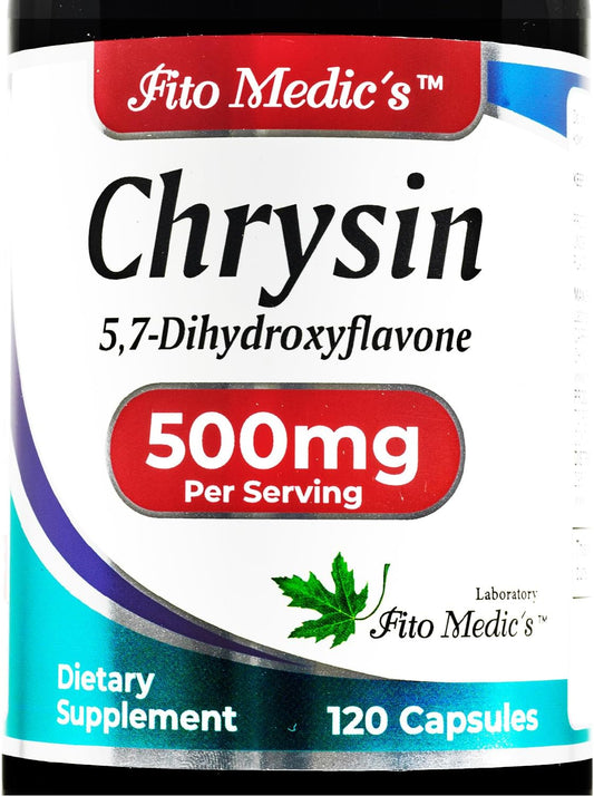 FITO MEDIC'S Lab Chrysin with Passion Flower Supplement, 120 Capsules