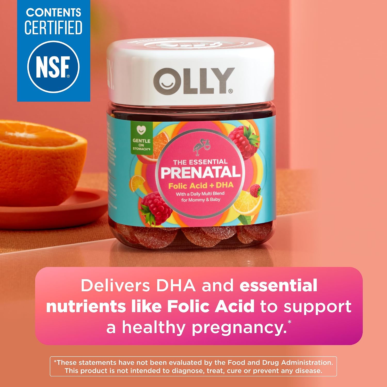 OLLY Prenatal Multivitamin Gummies, 30-Day Supply (60 Gummies) - görsel 3