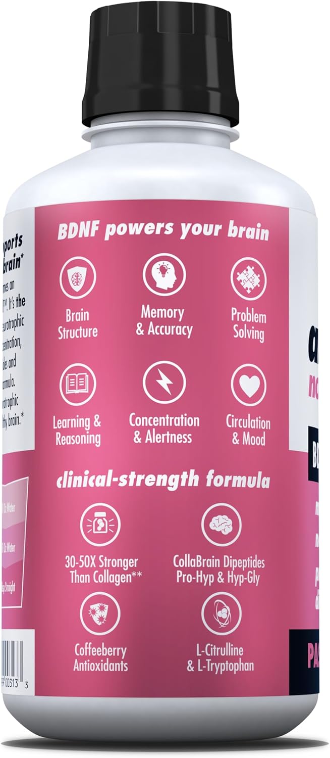 HEALTH DIRECT - AminoMind - Nootropic Collagen Supplement for Brain Health and BDNF - Pro-Hyp & Hyp-Gly Dipeptides, Coffeeberry Antioxidants - Passionfruit Guava - 400 ml (28 Servings) - görsel 9