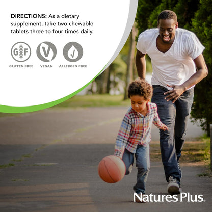 NaturesPlus Pedi-Active - 120 Chewable Tablets - Mixed Berry Flavour - Children's Brain & Focus Supplement