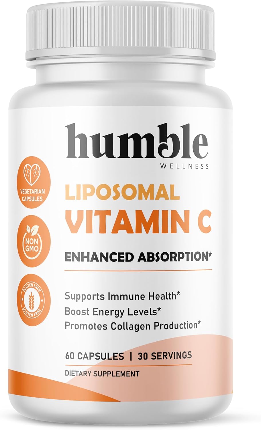 Humble Liposomal Vitamin C - Advanced Absorption Formula | Powerful Antioxidant, Immune Support, Brain Health | Non-GMO, Soya-Free, Gluten-Free, Dairy-Free - görsel 1