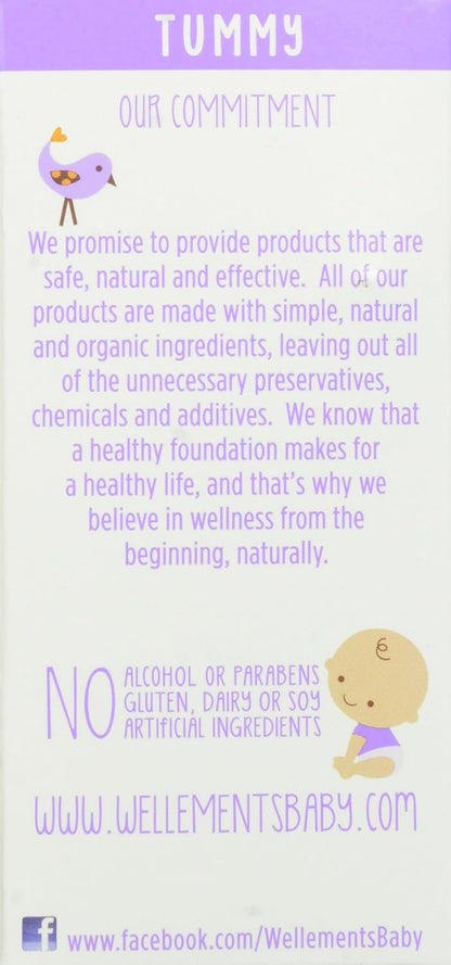 Wellements Organic Gripe Water for Tummy, 118 ml, Paediatrician Recommended to Ease Infant Stomach Discomfort and Gas