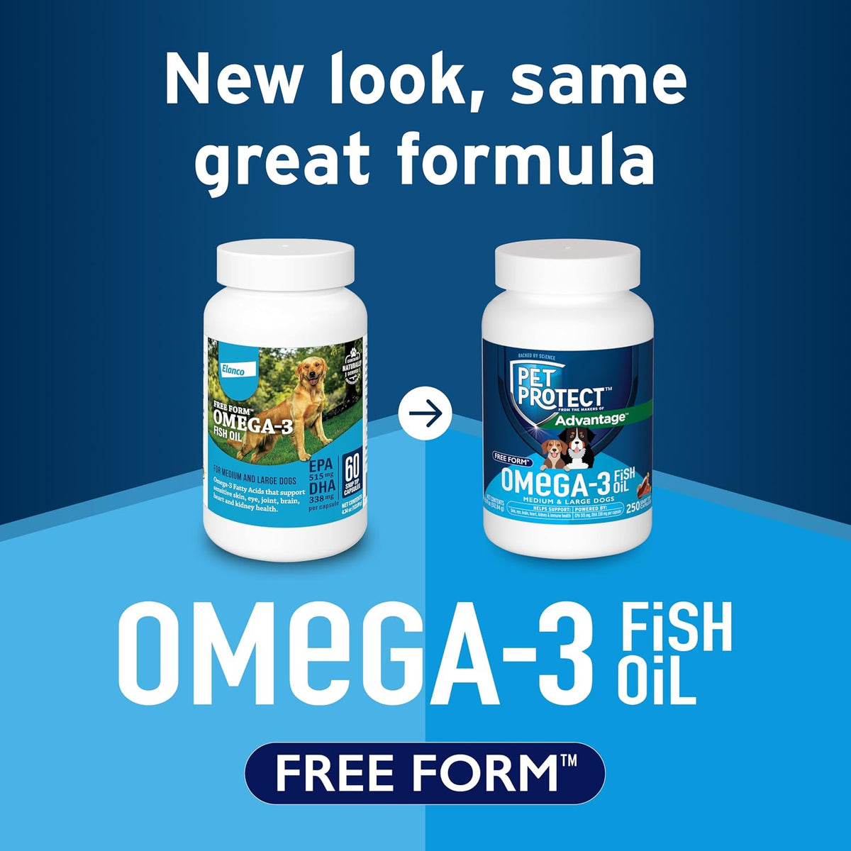 Pet Protect M/L Dog Omega-3 Supplement, Proprietary Free Form Blend, Supports a Normal Inflammatory Response, Snip-Tip Capsules (250 Count) - görsel 3