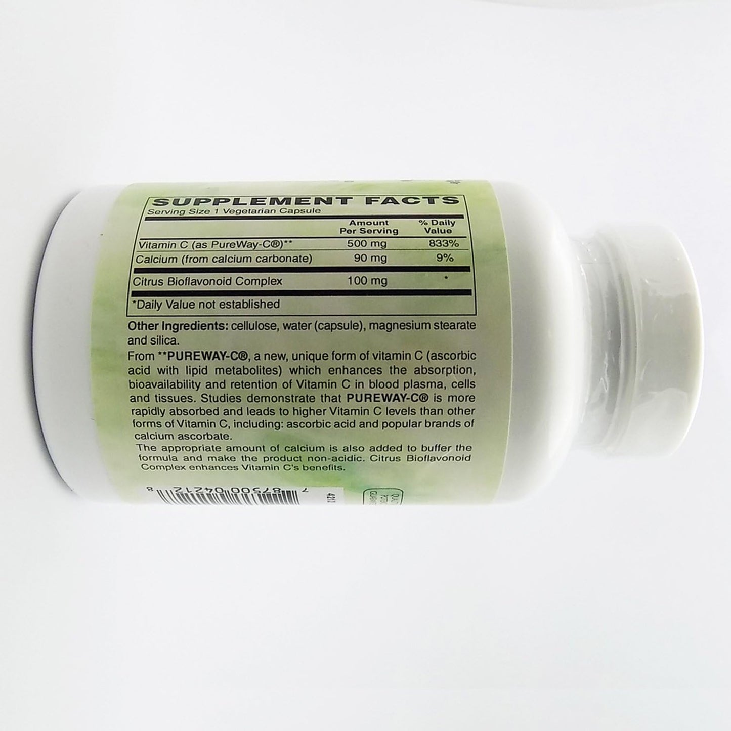 Holly Hill Health Foods PureWay-C 500 mg with Bioflavonoids, Buffered, 120 Vegetarian Capsules - görsel 2