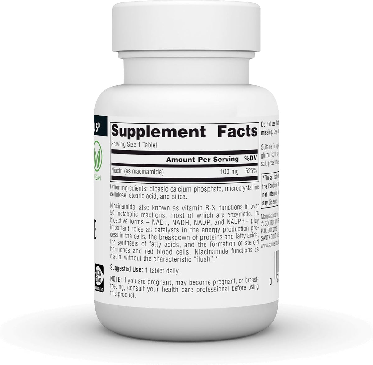 Source Naturals Niacinamide B-3 100 mg – Non-Flush Vitamin B3 Supplement - görsel 3