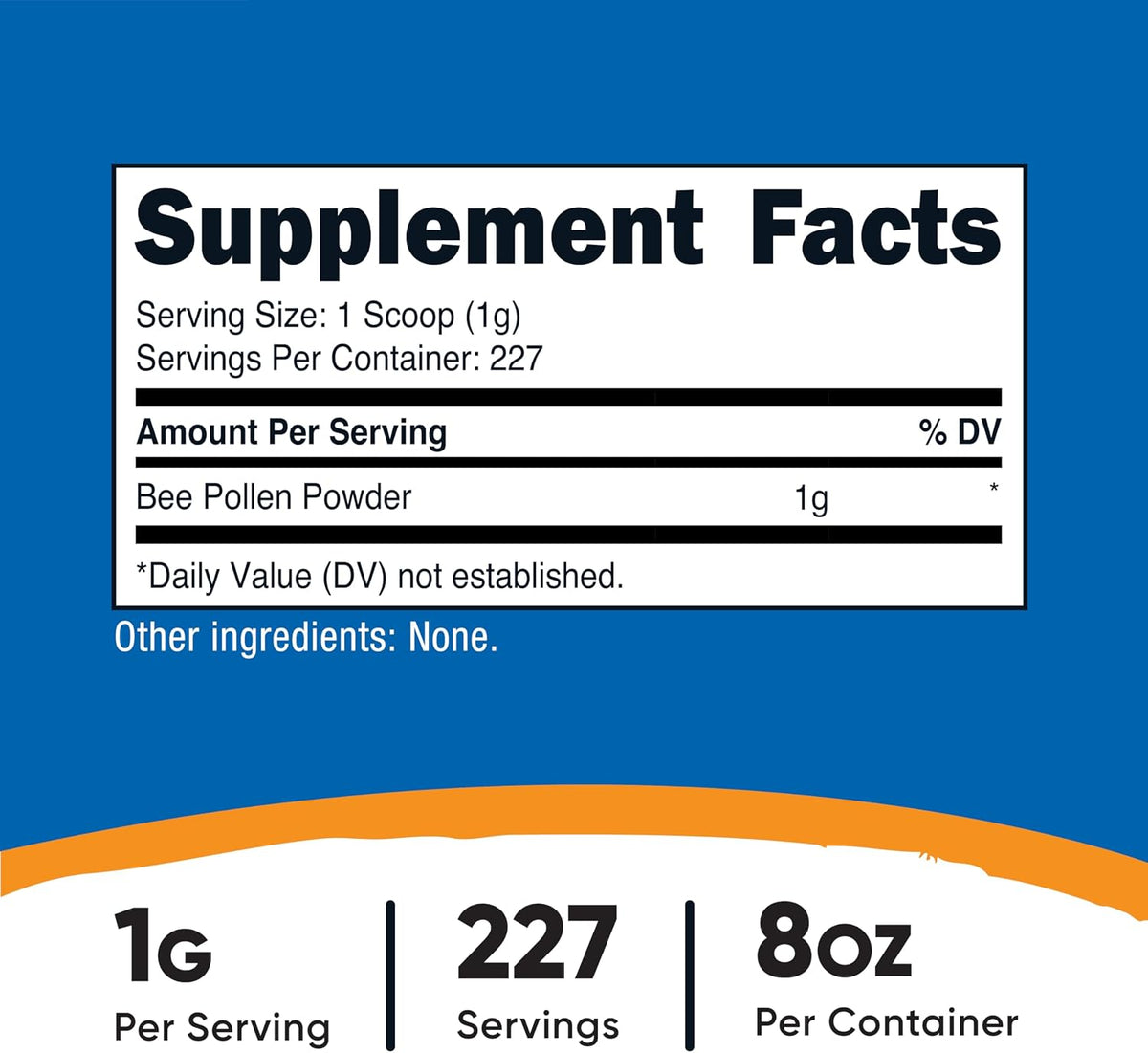 Nutricost Bee Pollen Powder (227 g, Unflavoured) - Gluten-free, Non-GMO - görsel 2