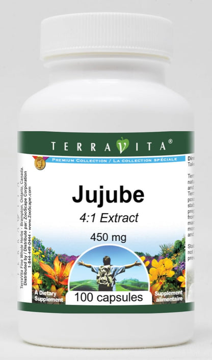 Jujube 4:1 Extract 450 mg (100 Capsules)