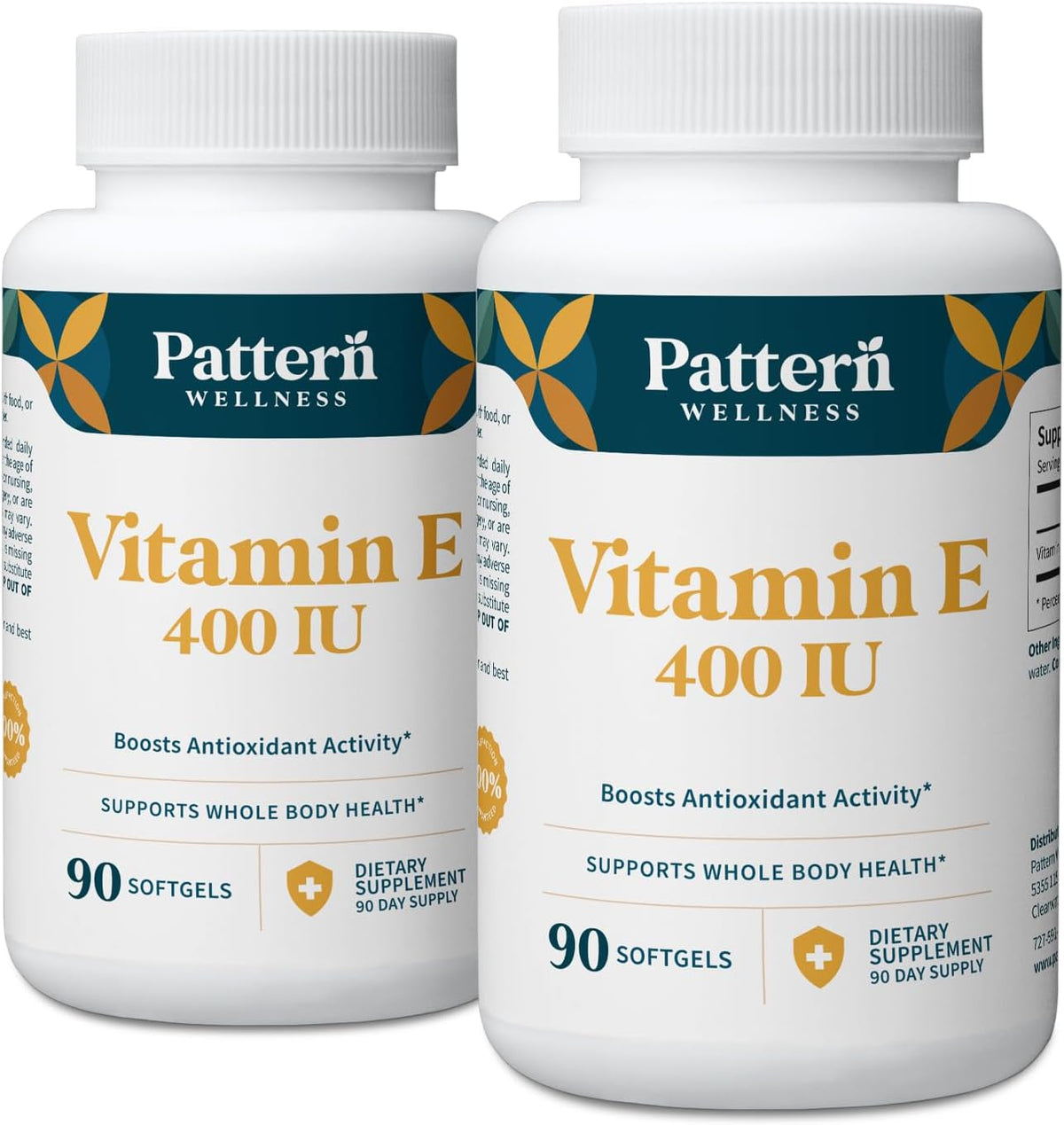 Pattern Wellness Vitamin E 400 IU – Antioxidant, Immune & Cellular Health Support – 90 Softgels - görsel 10