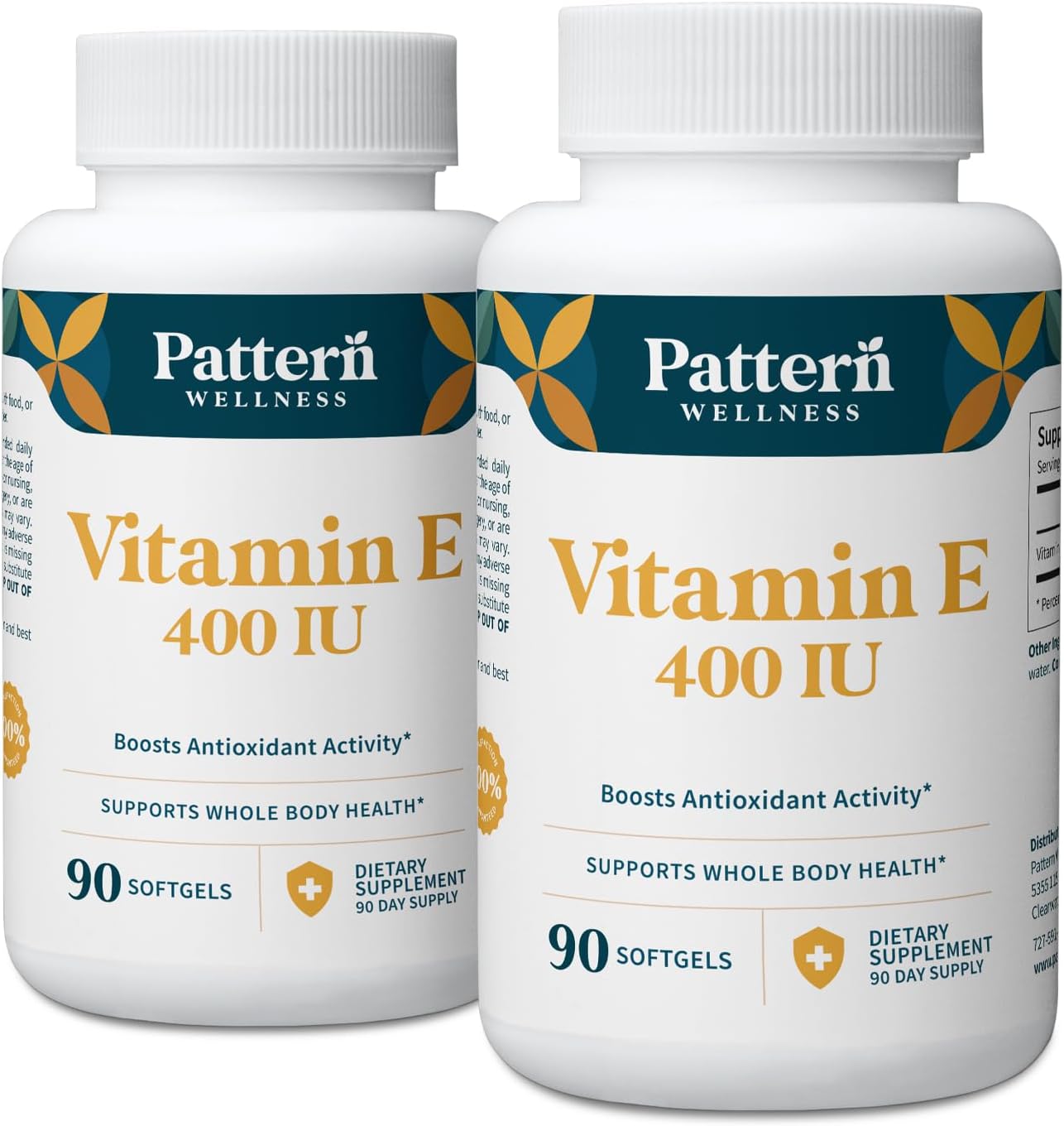 Pattern Wellness Vitamin E 400 IU – Antioxidant, Immune & Cellular Health Support – 90 Softgels - görsel 10