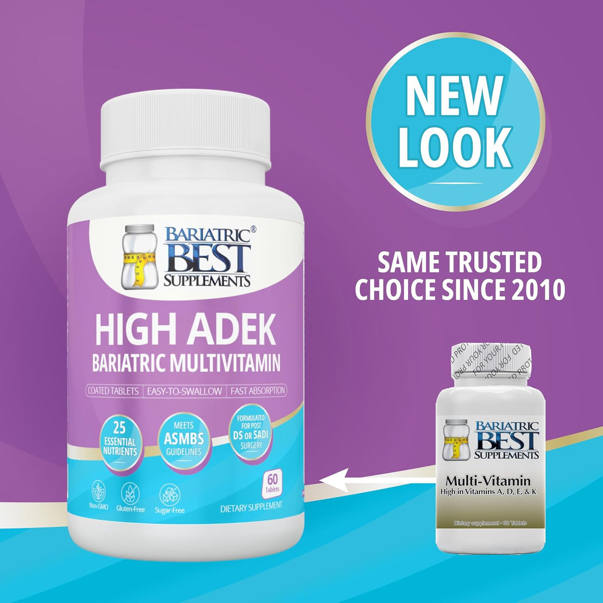 High ADEK Bariatric Multivitamin - for DS, SADI & BPD/DS Surgery - 60 Tablets - görsel 2
