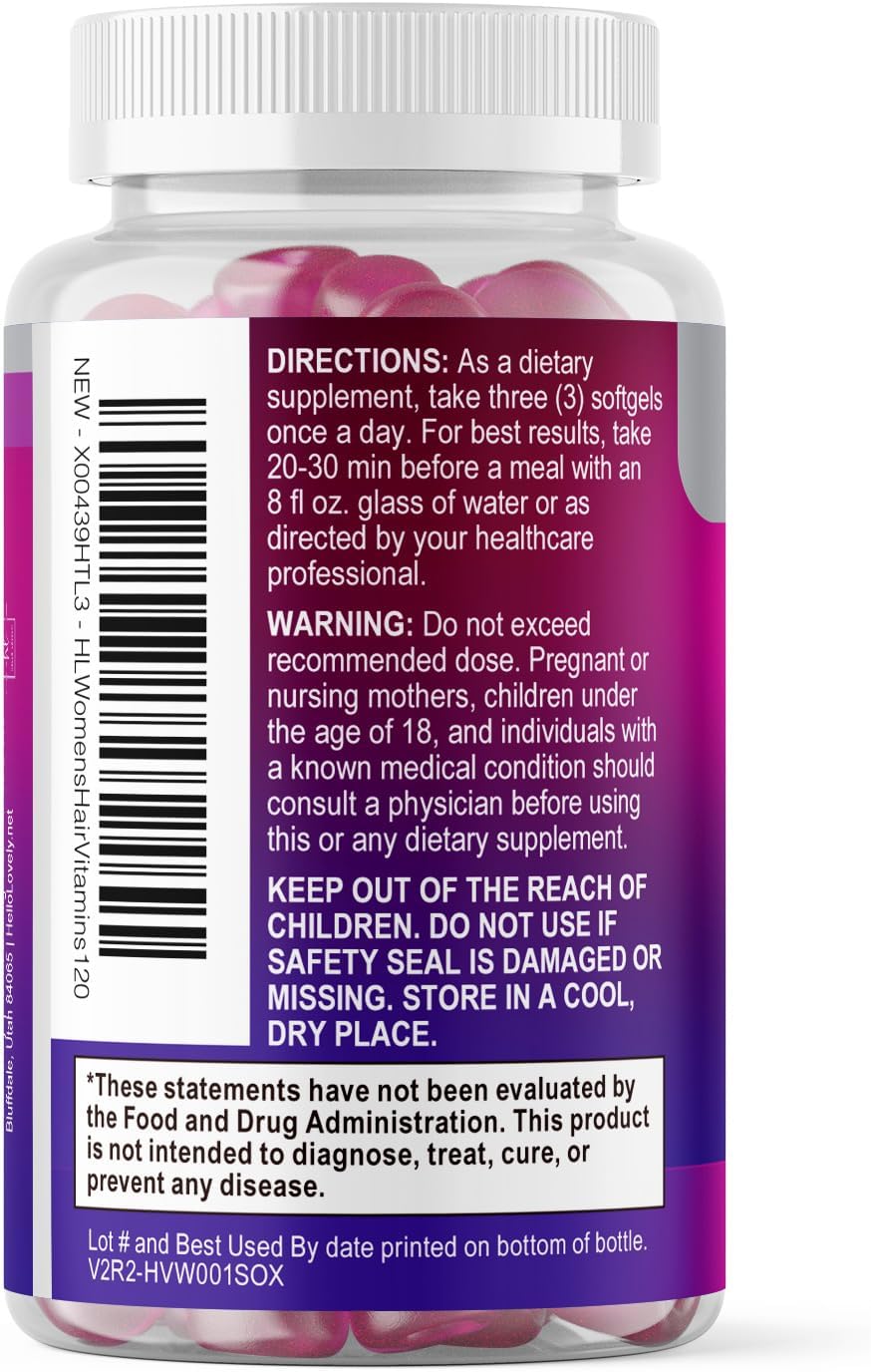 Hair Vitamins for Women for Hair Growth – Argan-Infused with Collagen, Biotin & Hyaluronic Acid - görsel 8