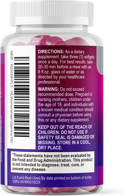 Hair Vitamins for Women for Hair Growth – Argan-Infused with Collagen, Biotin & Hyaluronic Acid