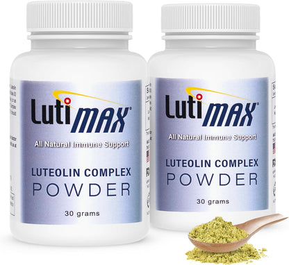 Lutimax Luteolin Complex Powder – Brain Health Supplement with Rutin, 100 Servings (2 Pack)