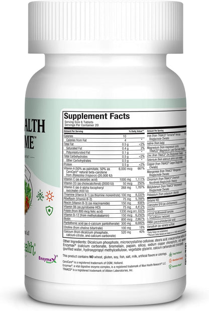 Maxi Health Supreme – High Potency Daily Multivitamin with Minerals, CoQ10 and Antioxidants for Men and Women (180 Tablets)