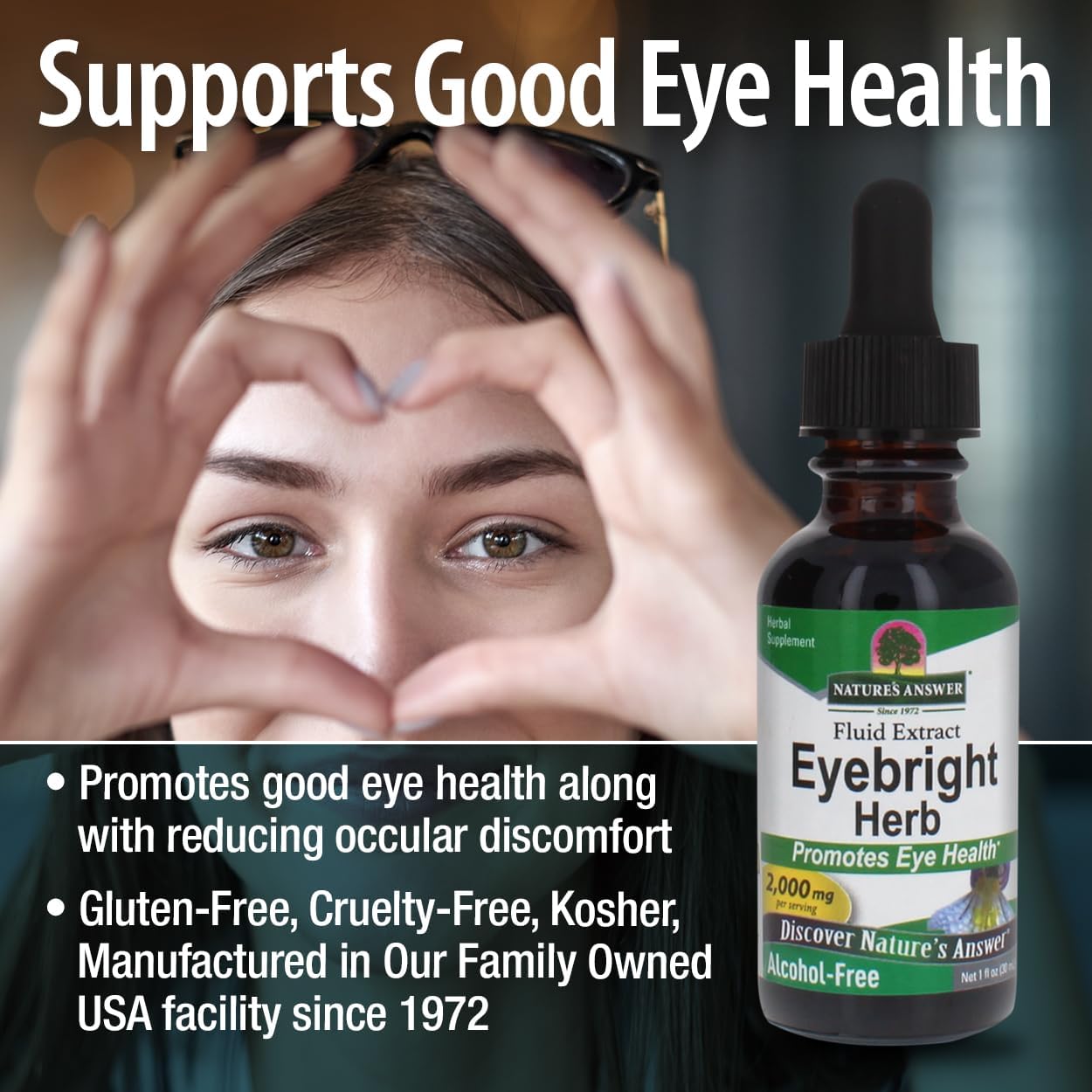 Nature's Answer Eyebright Herb – 30 ml – Alcohol-Free Liquid Extract - görsel 2