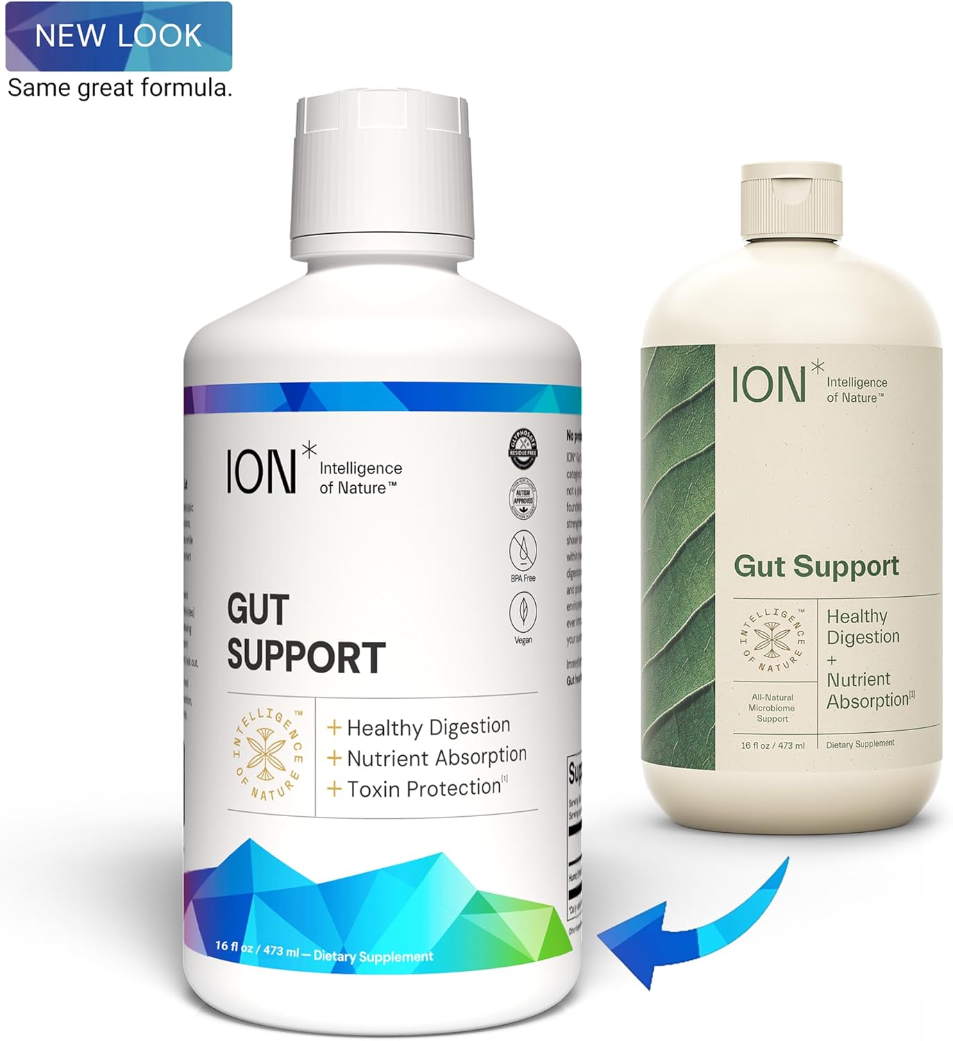 ION* Gut Support Liquid Supplement - Gut & Digestive Health, Humic Extract - 473 ml - görsel 2