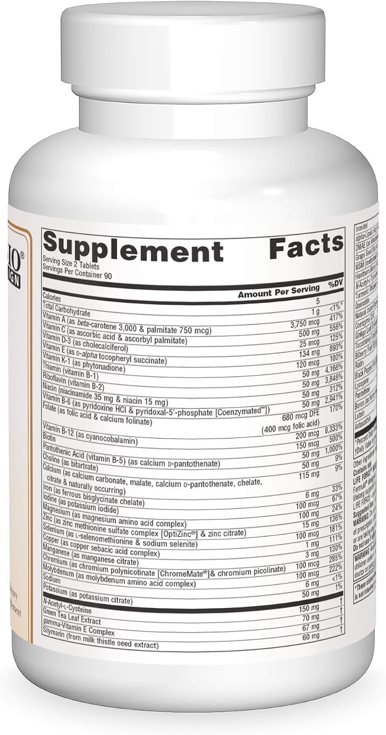Source Naturals Life Force Multiple, Energy Activator - 180 Tablets - görsel 2