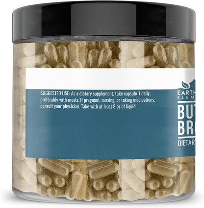 Earthborn Elements Butcher's Broom 200 Capsules, Pure and Undiluted, No Additives
