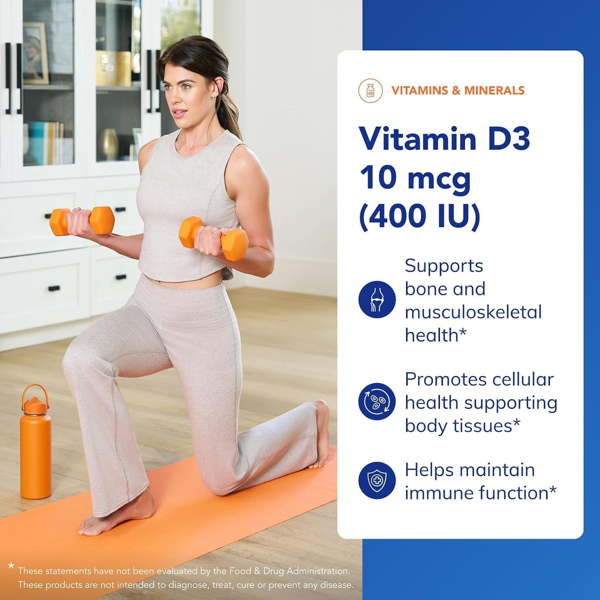 Pure Encapsulations Vitamin D3 10 µg (400 IU) – Hypoallergenic Support for Bone, Immune, and Cellular Health – 120 Capsules - görsel 3