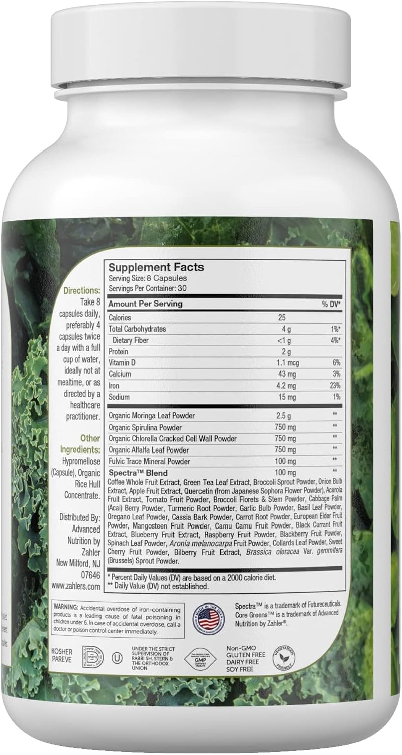 Zahler Core Greens - Superfood Greens Capsules (240 Capsules) - görsel 2
