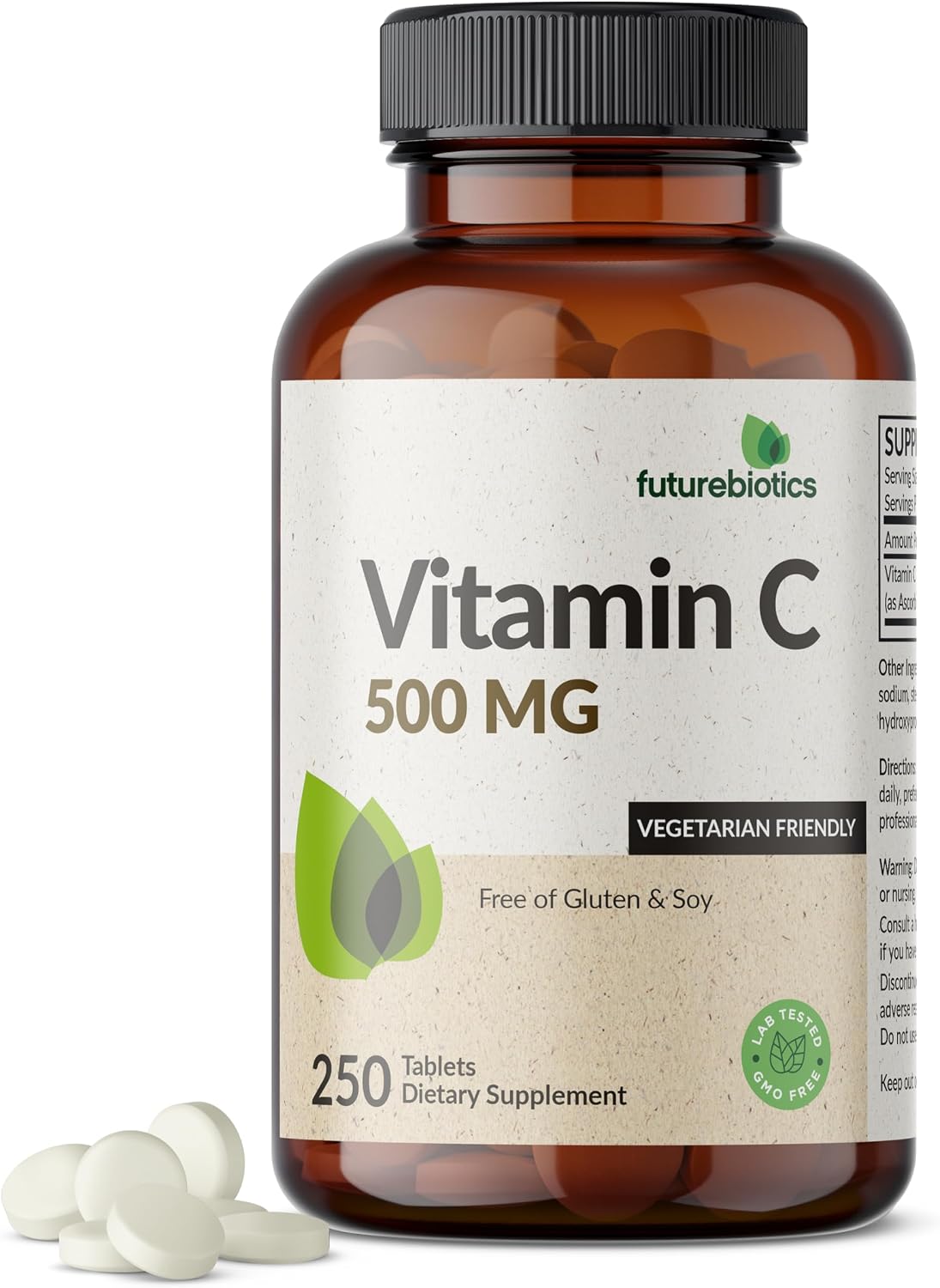 Futurebiotics Vitamin C 500mg Non-GMO, 250 Tablets - görsel 1