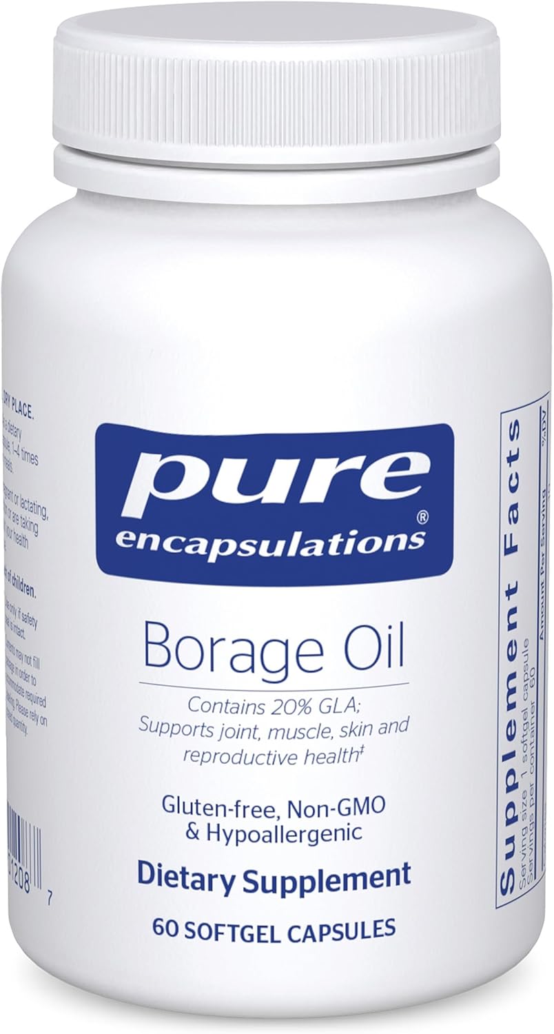 Pure Encapsulations Borage Oil | Hypoallergenic Food Supplement | 180 Softgel Capsules - görsel 8