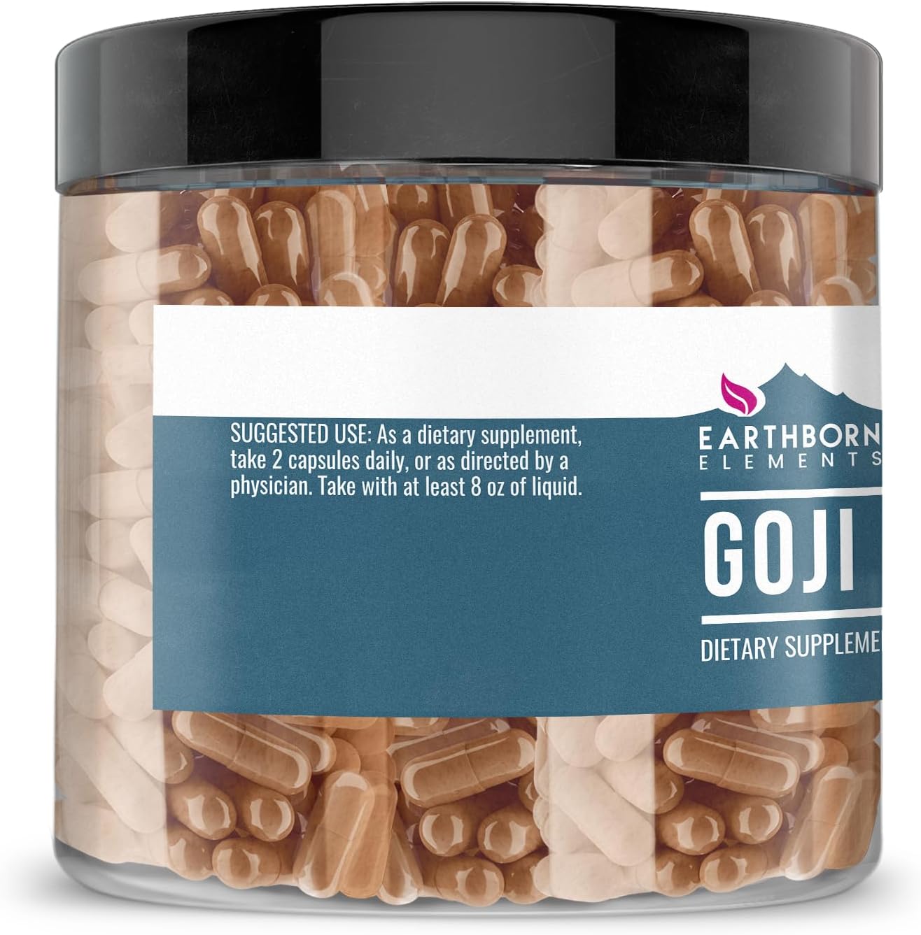 Earthborn Elements Goji Berry 200 Capsules, Pure & Undiluted, No Additives - görsel 3