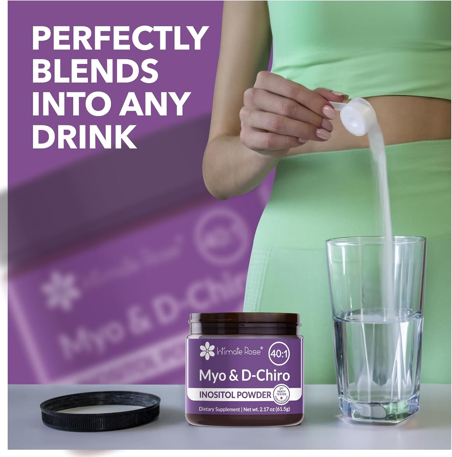 Intimate Rose Inositol Powder for Women - 40:1 Ratio Myo-Inositol & D-Chiro Inositol - görsel 5