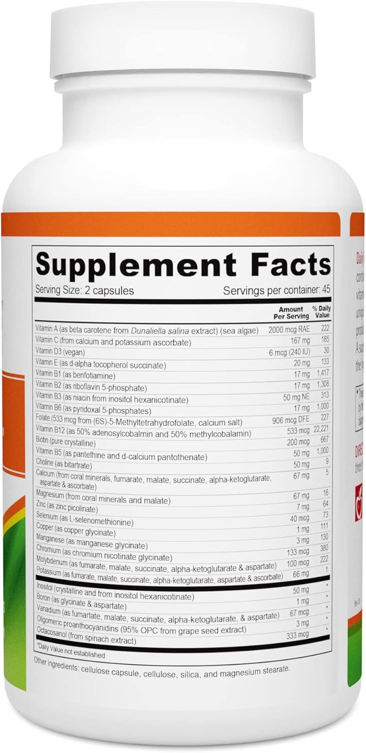 Wellness Resources Daily Energy Multiple Vitamin - Methylated MTHFR Multivitamin (90 Capsules) - görsel 5