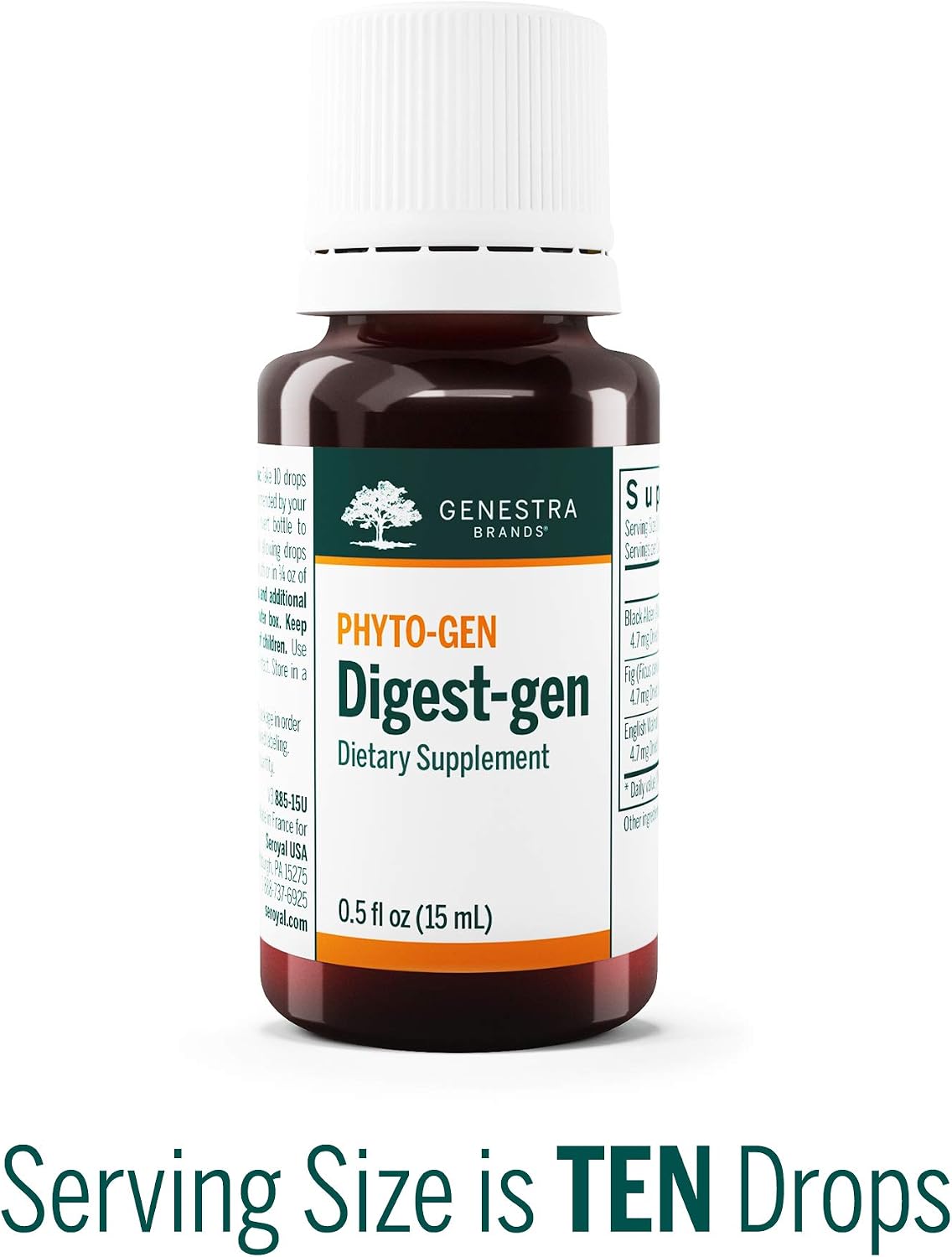 Genestra Brands Digest-gen | Black Alder, Fig and English Walnut Herbal Supplement | 15 ml - görsel 3