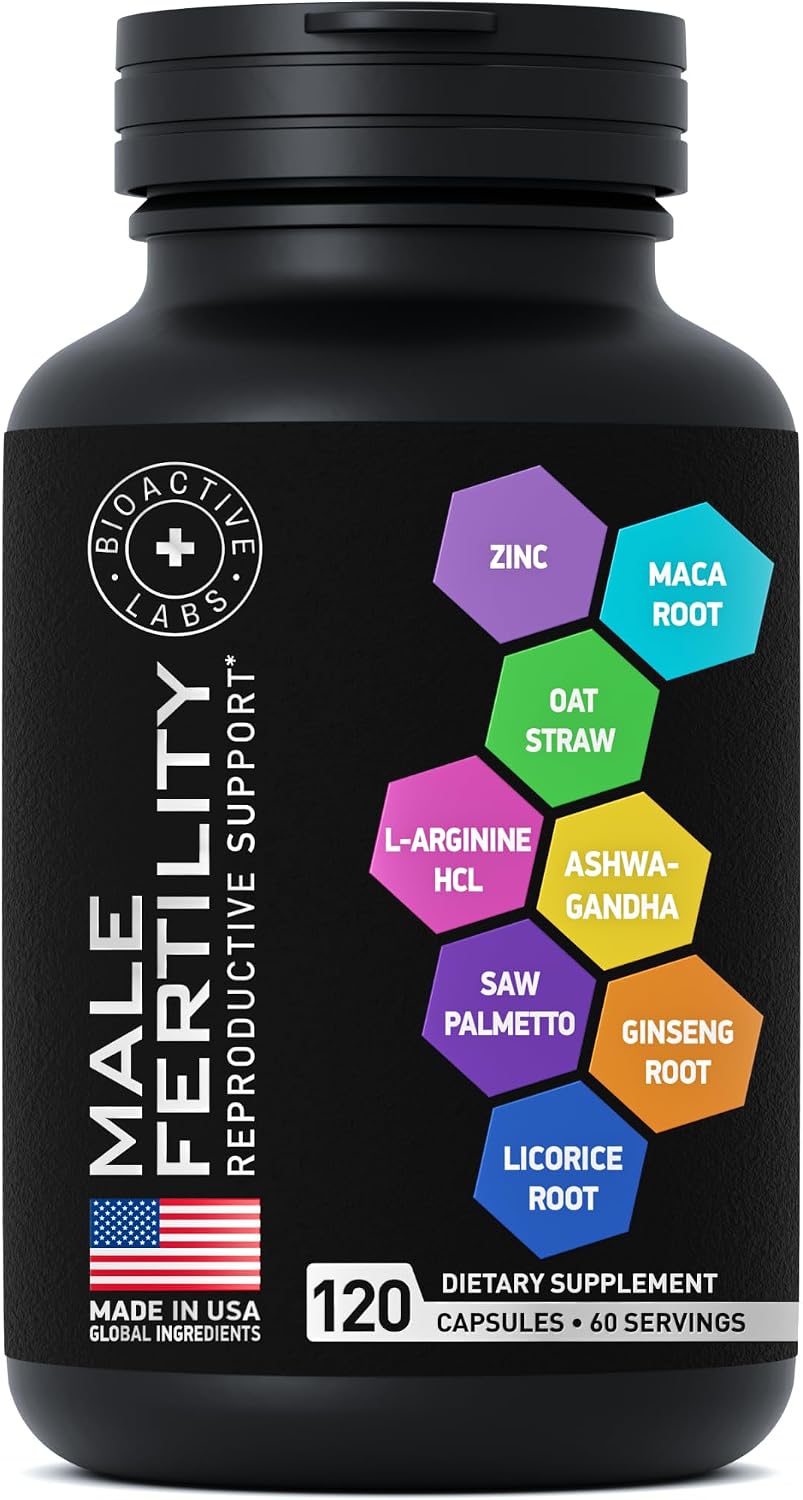 Fertility Supplements for Men with Zinc, Maca, Ashwagandha – Male Vitality and Conception Support – 120 Capsules - görsel 9